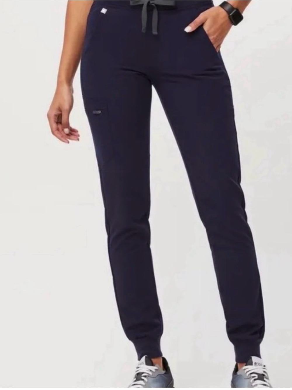 Figs small petite joggers Navy Slim Jogger Pants with Drawstring